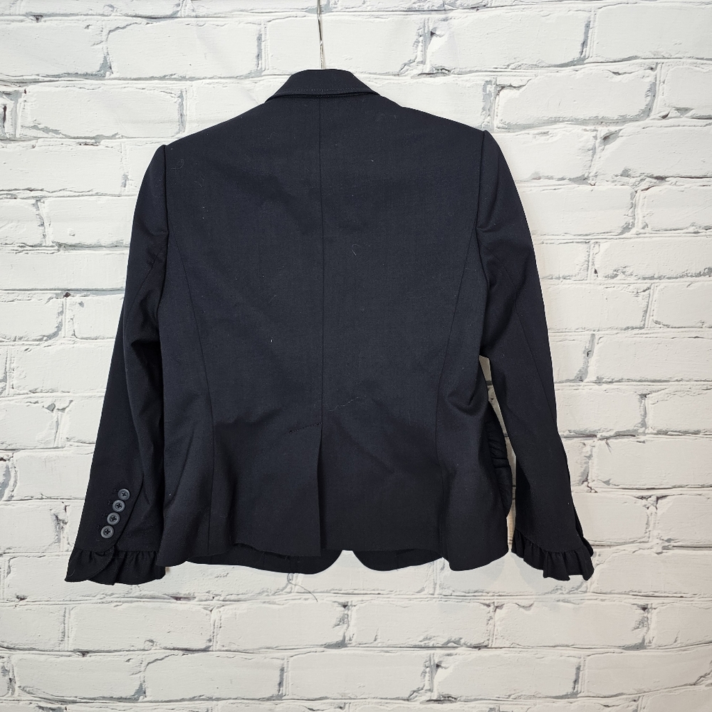 Rebecca Taylor Spring Ruffle Jacket in Navy - Picture 3 of 8
